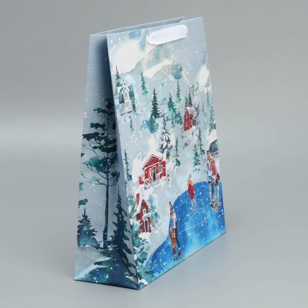 Package Craft vertical "Miracles happen", M 26 x 9 cm 9 cm, new year-2