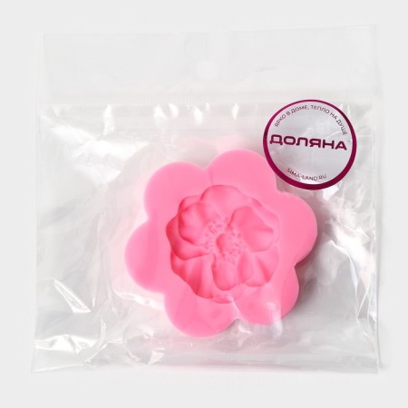 Mold Dolyana "violet", silicone, 6 × 6 × 1.2 cm, pink color-4