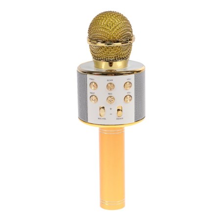Microphone for karaoke Luazon LZZ-56, WS-858, 1800 mAh, yellow-2