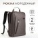 City backpack on a zipper, 2 pockets, with USB, brown color
