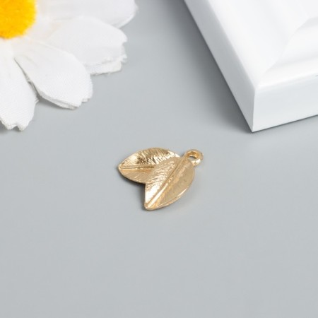 Decor for creativity metal "leaflets" gold 1.5x1.4 cm-1
