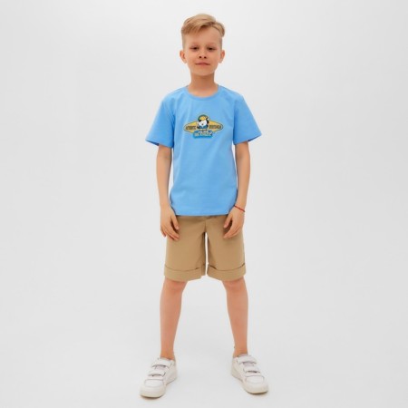 T -shirt Children's Minaku "Dog" color blue, height 128-4