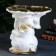 Figure - stand "Elephant with a leaf" "mother -of -pearl/gold, 30x30x30cm
