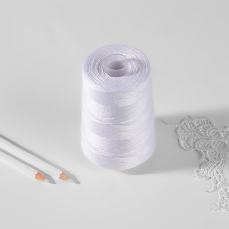 Threads 80L, 2500 m, white color No. 001-2