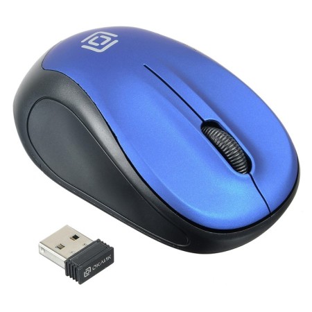 Mouse call 665MW Black/Blue Optical (1600DPI) Wireless USB for laptop (3but)-5
