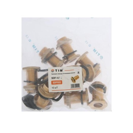 TIM SDF022, 1/2 "fitting, for containers, with countrogike, brass-2