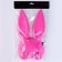 Carnival mask "Bunny", fuchsia matte