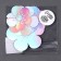 Set for decorating the cake "Flowers", 6 pcs., Mother of pearl