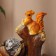 Fountain "Squirrels on logs" 22x16 cm (with backlight)