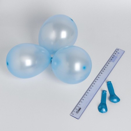 Latex ball 5 ", metal, set of 100 pcs., Water bombs, Blue color