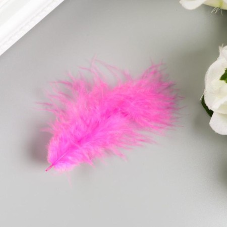 Decorative feathers "carnival", 5-8 cm (set 24 pcs) 6 colors, pastel, assorted-1