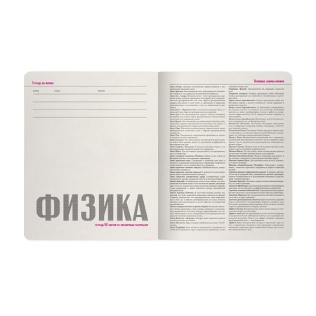 A notebook “Belarbudni”, 48 sheets in the “Physics” cage, cardboard cover, SoftTouch lamination-5