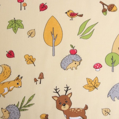 KPB Forest Friends Beige 110x150cm, 90x150cm, 40x60cm, Potion 120g/m, HL100%-1