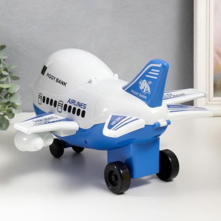 Piggy bank Plastic "Airplane" Code lock, sound AA 31x33.5x19 cm-2