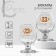 Gift set of glasses for cognac "February 23", 265 ml.
