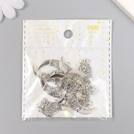 Decor for creativity Metal "Dragon Fang" silver G208B831 2.9x1.3 cm-6
