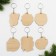 Wooden keychain "The best year", a mix of 6 pieces