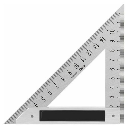 Triangular ruler deli DL303150 104520, stainless steel, 150 mm
