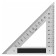 Triangular ruler deli DL303150 104520, stainless steel, 150 mm