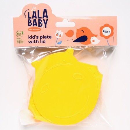 Children's plate Hello, Hippo! with a lid 400 ml, yellow color-6