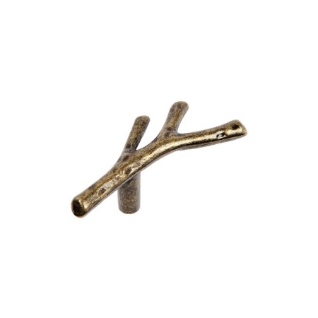Handle button Cappio "branch", color ancient bronze