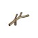 Handle button Cappio "branch", color ancient bronze