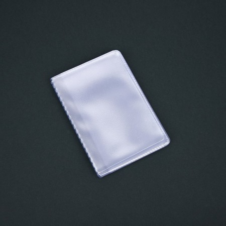 Liner of vertical business cards, 18 pages, transparent