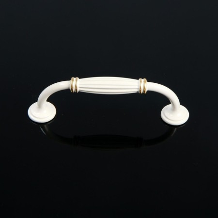 PC176WW/GP handle handle, m/o 96 mm, white with gold-3