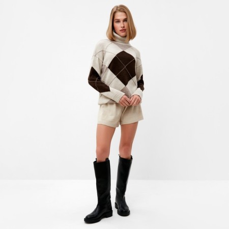 Jumper female minku: casual collection beige color, rr 42-44-6