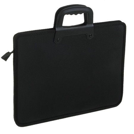 Portfolio 1 department A4, plastic, with a pen, on a zipper, black-2