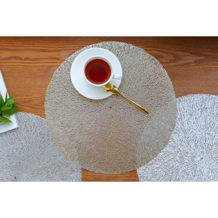 Set of serving napkins on the table “straw”, d = 38 cm, 4 pcs, color gold-5