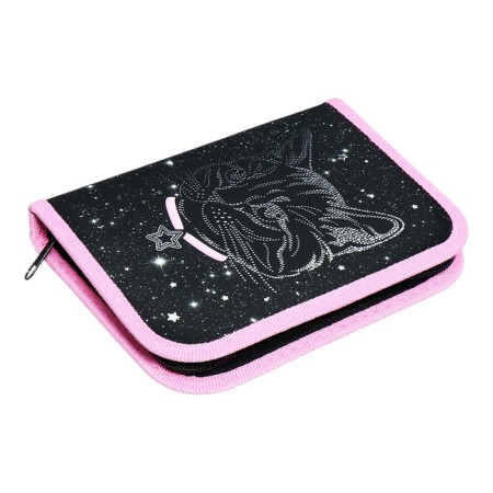 Penal 1 section 130 x 190 mm, Hatber "Constellation Cat", laminated cardboard, black/pink (volumetric 3D risun) NPN_44031-1