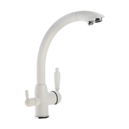 Accoona A5179G-7 kitchen mixer with output for drinking water, brass, white