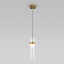 Suspension lamp Eurosvet Lumen 50244/1 LED, 12 W, 4200K, 594LM, 80x80 mm, brass color