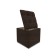 Puff with a lid and weighting, 400 × 400 × 420 mm, eco -leather, Marvel Chocolate color