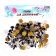 Rifle eyes with plugs, “sparkles” set 48 pcs, size 1 pc: 1.2 cm, yellow color