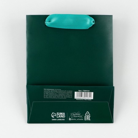 Gift Package Laminated, Packaging, Emerald, S 12 x 15 x 5.5 cm-3