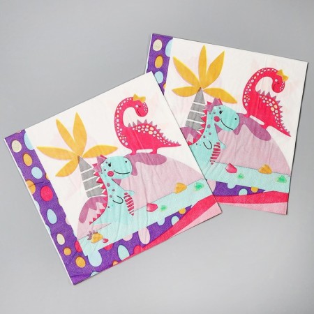 Paper napkins "Dino", in a set of 20 pcs.