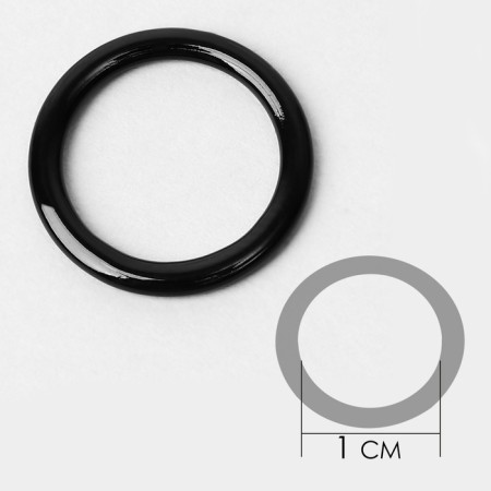 Metal straps: hooks, rings, regulators, 10 mm, black color-3