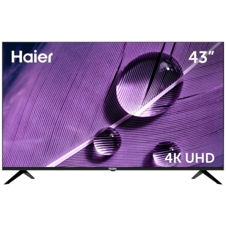 TV Haier Smart TV S1, 43 ", 3840x2160, DVB-T/T2/C/S2, HDMI 4, USB 2, Smart TV, black