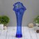 Vase "Wave" H 280 mm. from blue glass (without decor)