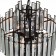 Suspended chandelier ST LUCE. SL665.443.06. Chiarezza. 6x40 W, E14, 36x36x55 cm, black color