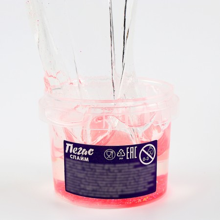 Slime "Pegas" broken glass, coral 90 g-5