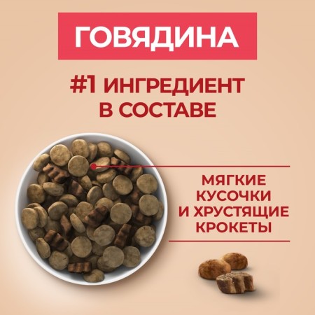 Сухой корм Purinа One medium/maxi для взрослых собак, говядина/рис, 10 кг-3