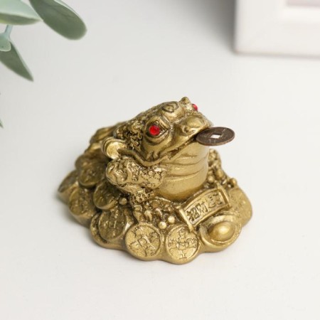 NECKE Polystone for bronze "Zhabas with a coin" 4.5x4x4x4 cm-1