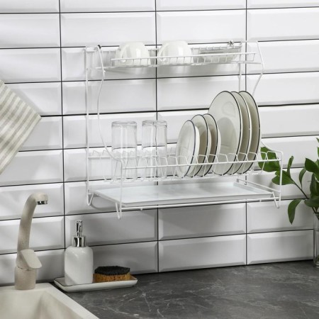 Dishes for dishes with a pallet 2-tier, table-mounted, 39.5 × 25 × 38 cm, white color-4