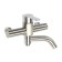 Bath mixer Zein Z3489, curved spout, shower set, stainless steel, satin