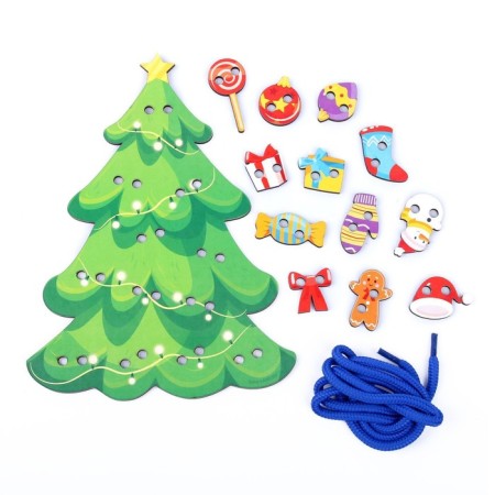 New Year's toy. Lacing "New Year! Elegant Christmas tree "-2