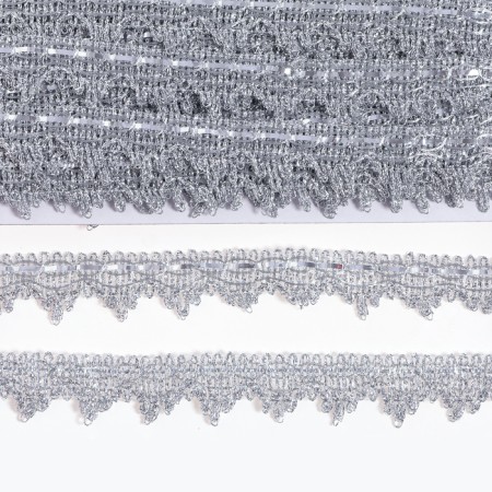 Braid silver, 2.7 cm, in a roll 10 m-1
