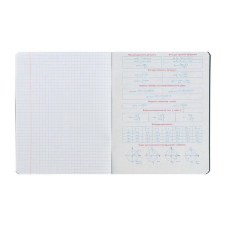 Subject notebook monocolor.element, 48 sheets in the algebra cage, covered cardboard, lamination of software touch, selective varnish, offset block 70 g/m2-4